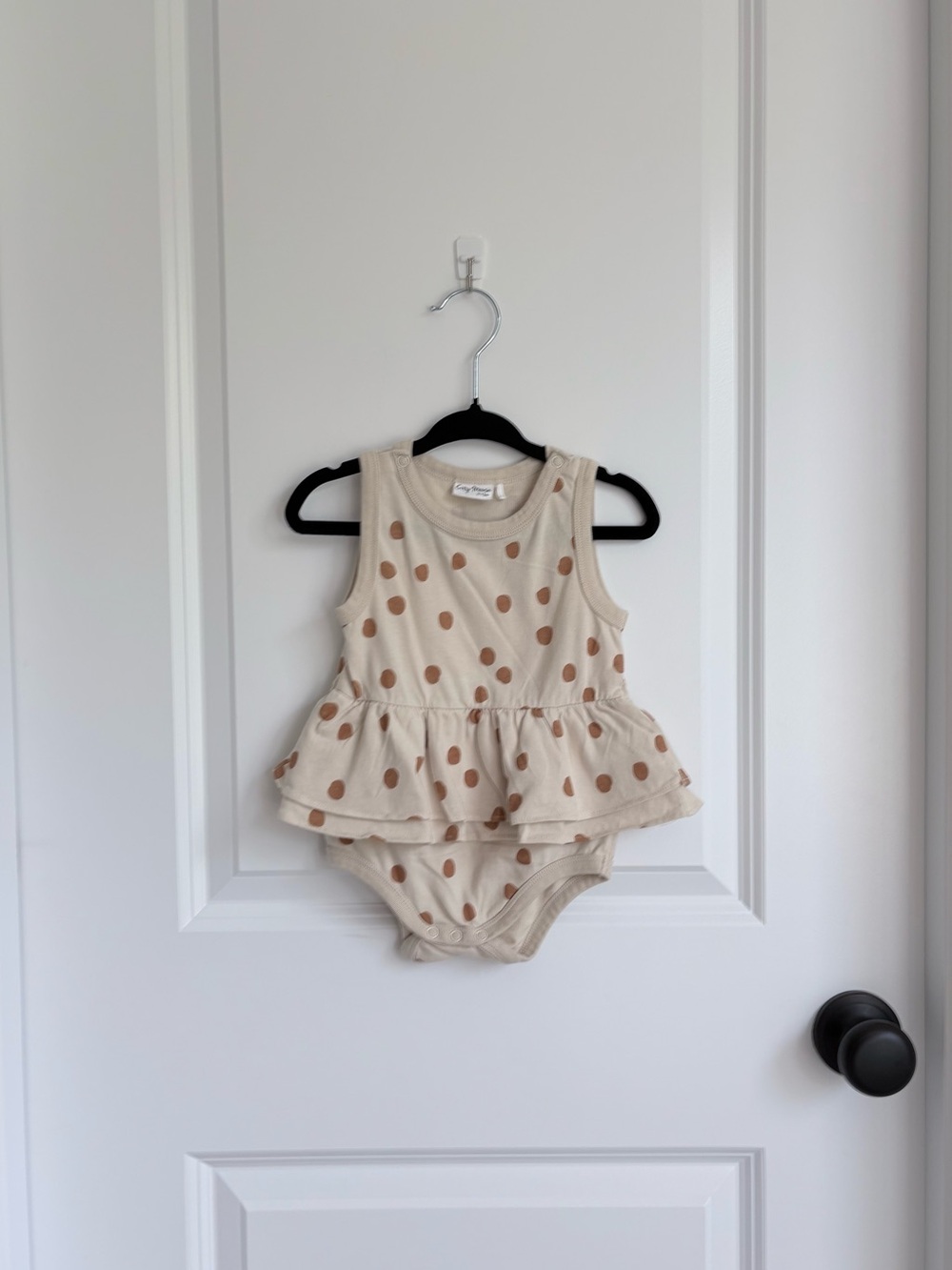 City Mouse Polka Dot Beige Ruffle Bubble
